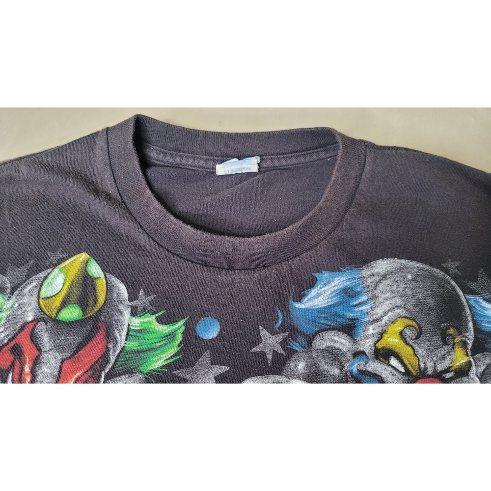 Y2K Delta Tag Killer Laughing Evil Clowns Graphic Men's XXL Black T-Shirt - Picture 12 of 16